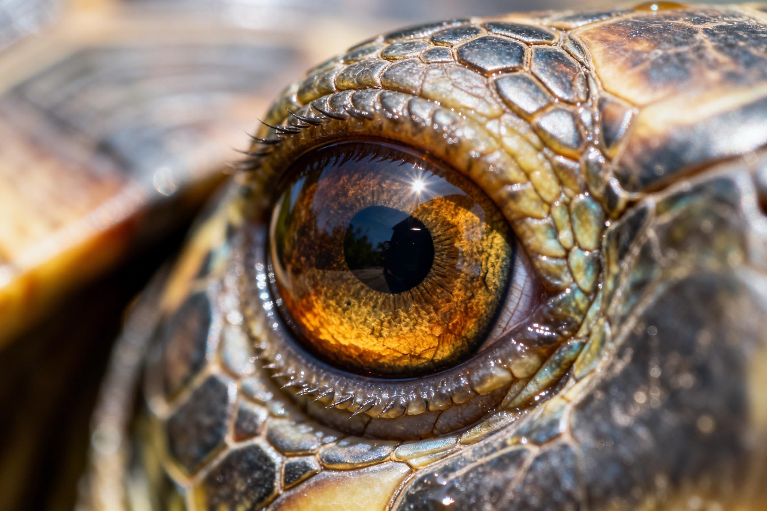 乌龟眼睛特写